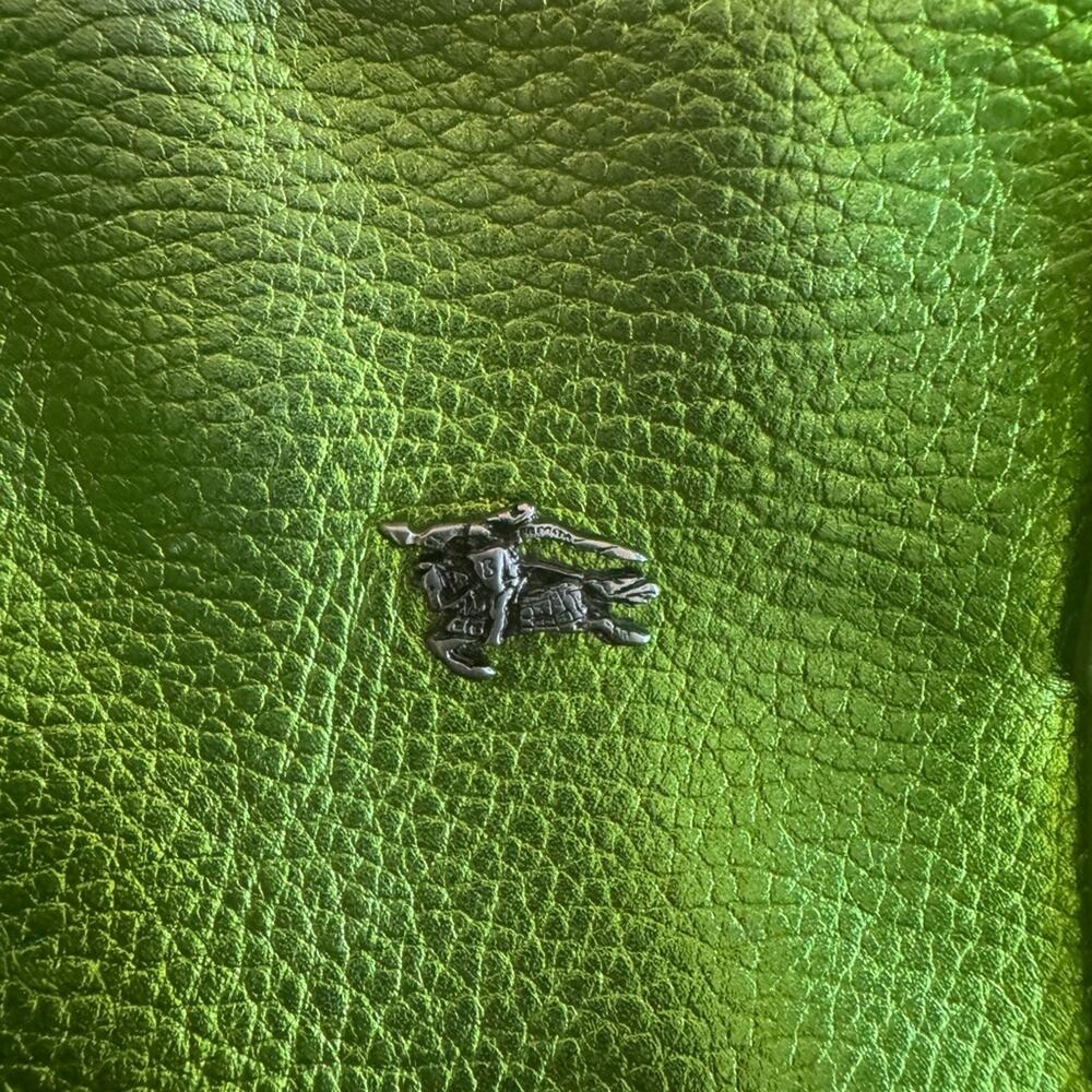 Burberry Prorsum Metallic Green Leather Tote Bag - Picture 4 of 16